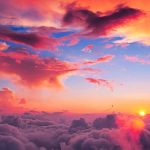 Colorful Clouds In Sunset Sky