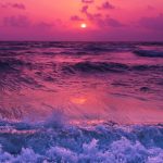 Stunning Pink Sunset Over the Sea