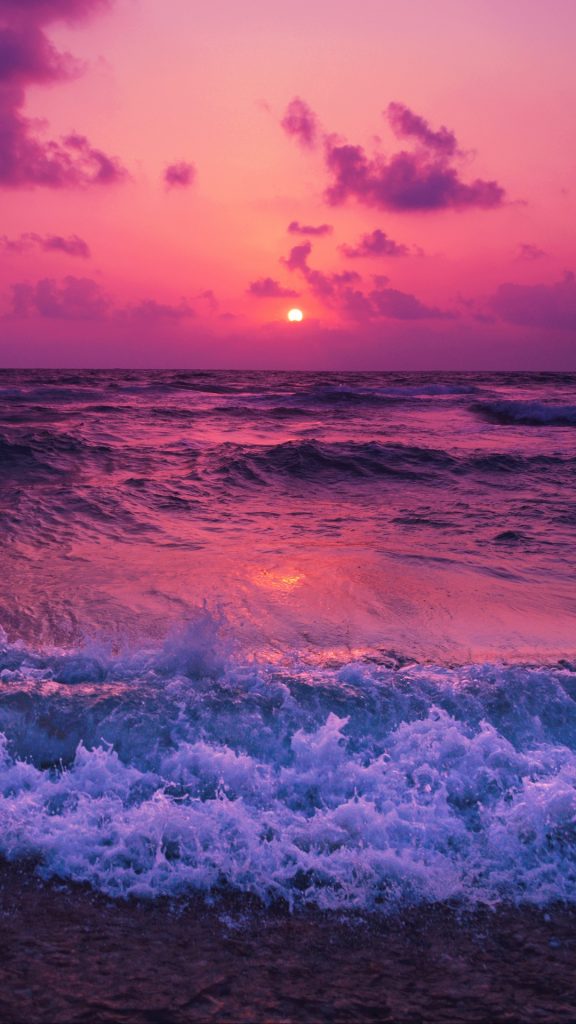 beach, gorgeous, amazingview, sunset, pink, smartphonewallpaper, calm, calm, sea, Iphone, Samsung, HDwallpaper