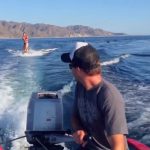 Girl Was Just Casually Waterskiing, But When She Looked Down Her Heart Skipped A Beat