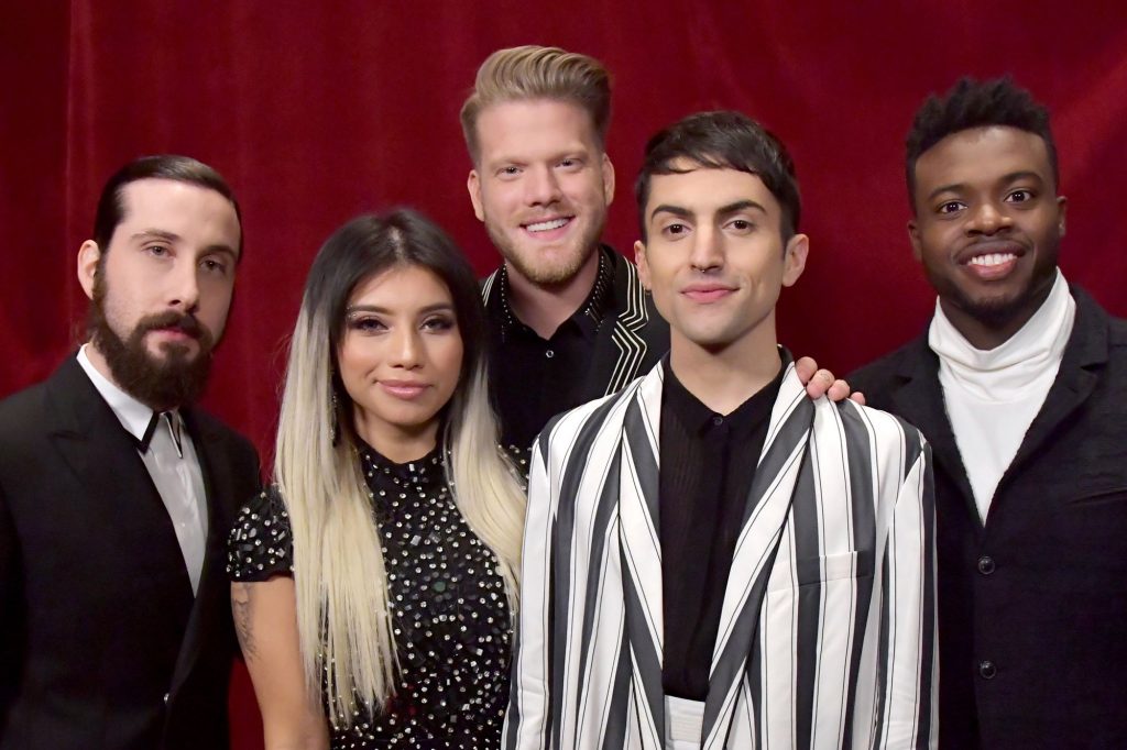 Pentatonix, cover, Beegees, voice, beatbox, amazing, grammy, memory,