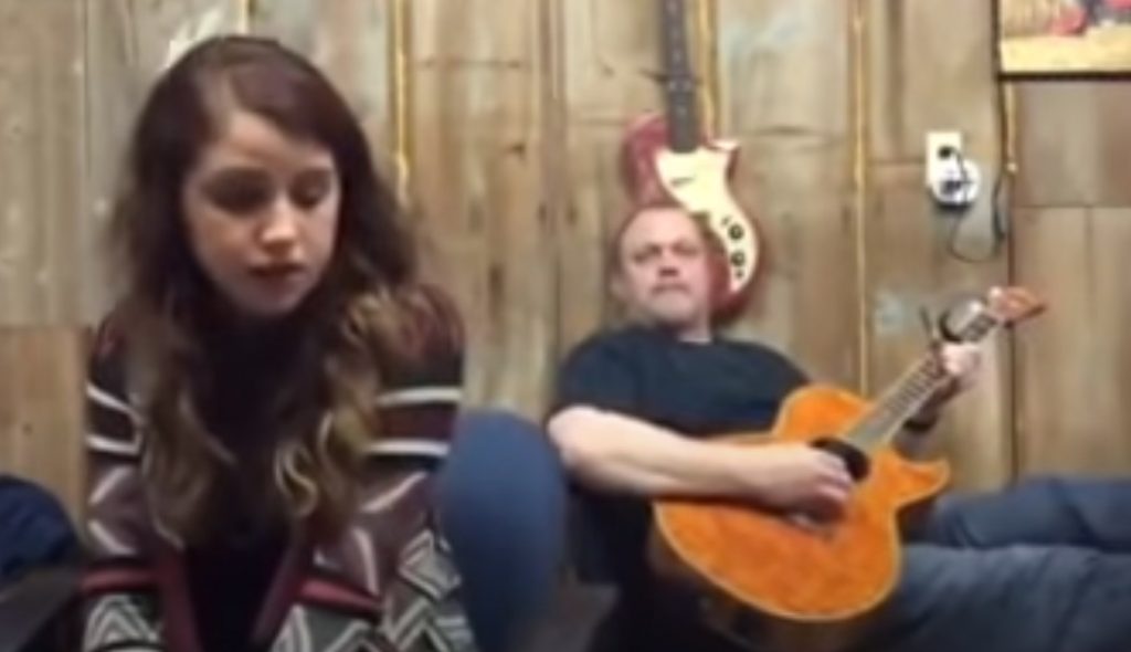 cover, Jolene, song, guitar, father, daughter, Alexandra kay, talent,