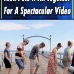 This gentleman moves from a country to another showing and teaching different people one dance move.