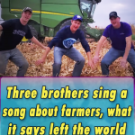 Three brothers sing a song about farmers