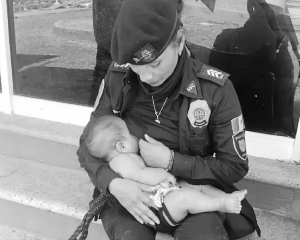 hurricane, a police officer promoted after act of kindness, act of kindness in Acapulco following hurricane Otis, viral photos of police officer feeding baby, police officer saves baby's life, heroic police officer in Acapulco, compassion in times of crisis, police officer goes above and beyond, stories of hope and resilience, the power of kindness, the importance of community, the legacy of Hurricane Otis.
