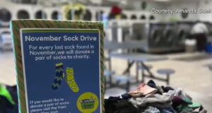 Maine Winter Charity, Community Support in Maine, Laundromat Charity Initiatives, Winter Essentials for Homeless, Maine Community Outreach, Charitable Sock Donations, Winter Health Essentials, Local Business Community Support, Maine Laundromat Services, Cold Weather Community Aid.
