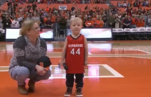 Three-year-old national anthem singer, Drake Grillo Syracuse performance, Syracuse University Carrier Dome event, Toddler sings National Anthem, Inspiring young performers, Memorable National Anthem performances, Carrier Dome history 2018, Young talent in music, Drake Grillo National Anthem, Syracuse University notable events