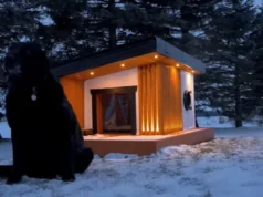 DIY heated doghouse, insulated doghouse plans, luxury doghouse for winter, warm doghouse for cold climates, heated pet shelter, building a doghouse for winter, pet comfort in cold weather, how to heat a doghouse, cold weather doghouse ideas, cozy doghouse for winter weather