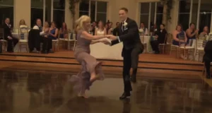 wedding dance, mother-son dance, Houston wedding, creative wedding moments, choreographed dance, wedding entertainment, wedding humor, family bond, unique wedding ideas, unforgettable wedding