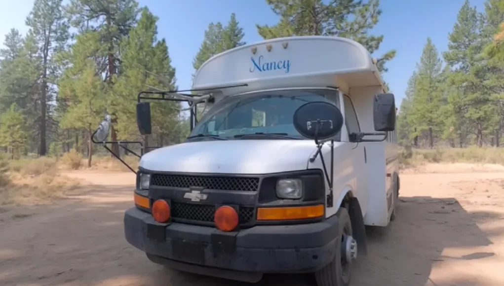 tiny house movement, minimalist living, skoolie, school bus conversion, mobile living, DIY skoolie, Nick's tiny house, Nancy the bus, tiny home on wheels, custom tiny home, nancy