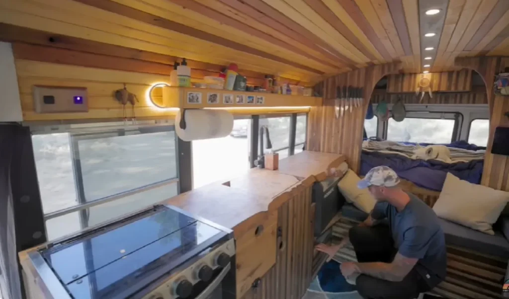 tiny house movement, minimalist living, skoolie, school bus conversion, mobile living, DIY skoolie, Nick's tiny house, Nancy the bus, tiny home on wheels, custom tiny home, nancy