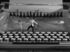 Ruby Keeler tap dance, Lee Dixon typewriter dance, 1937 Hollywood dance scene, iconic tap routines, Ready Willing and Able dance, classic film tap dance, giant typewriter dance, Bobby Connolly choreography, Golden Age of Hollywood dance, Ruby Keeler Lee Dixon