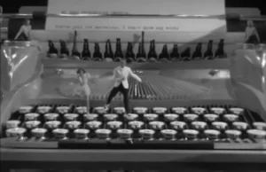 Ruby Keeler tap dance, Lee Dixon typewriter dance, 1937 Hollywood dance scene, iconic tap routines, Ready Willing and Able dance, classic film tap dance, giant typewriter dance, Bobby Connolly choreography, Golden Age of Hollywood dance, Ruby Keeler Lee Dixon