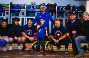 Boise State Broncos recruit, Team IMPACT, 6-year-old football recruit, inspiring sports stories, inclusivity in sports, child with leukodystrophy